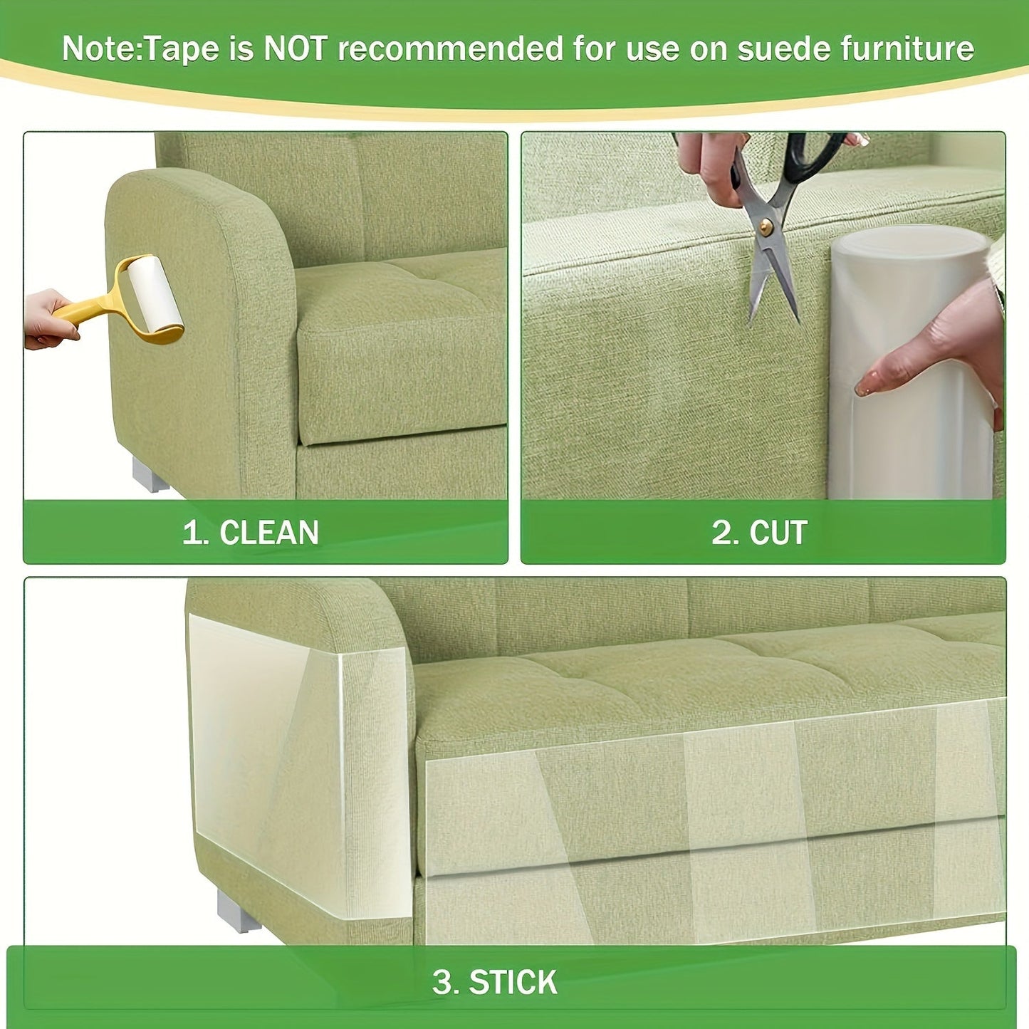 Transparent Furniture Protector: Cat Training Tape for Sofa, Couch, Carpet, Door - Includes 1 Roll of Anti-Scratch Cat Tape