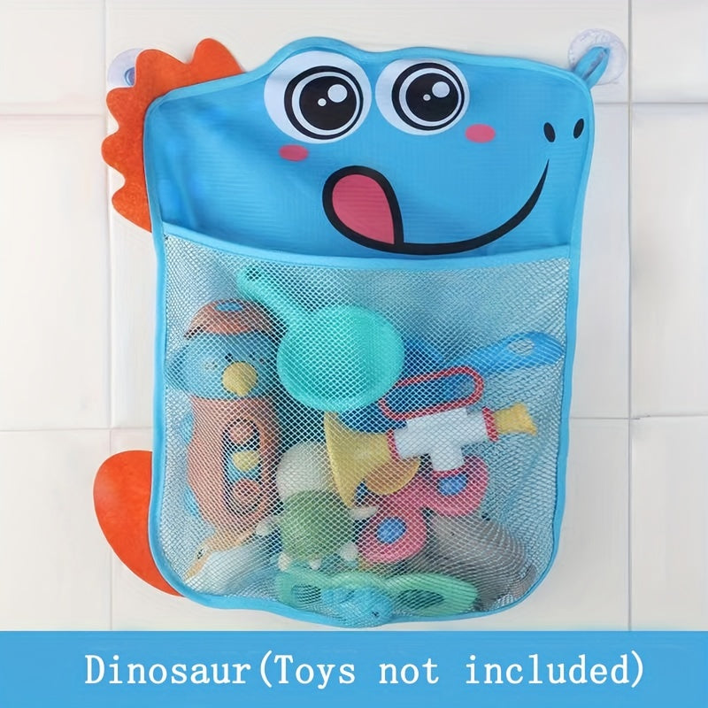 Baby Bath Toy Storage Bag with Suction Cups for Bathroom Organizing, Kid's Toy Holder