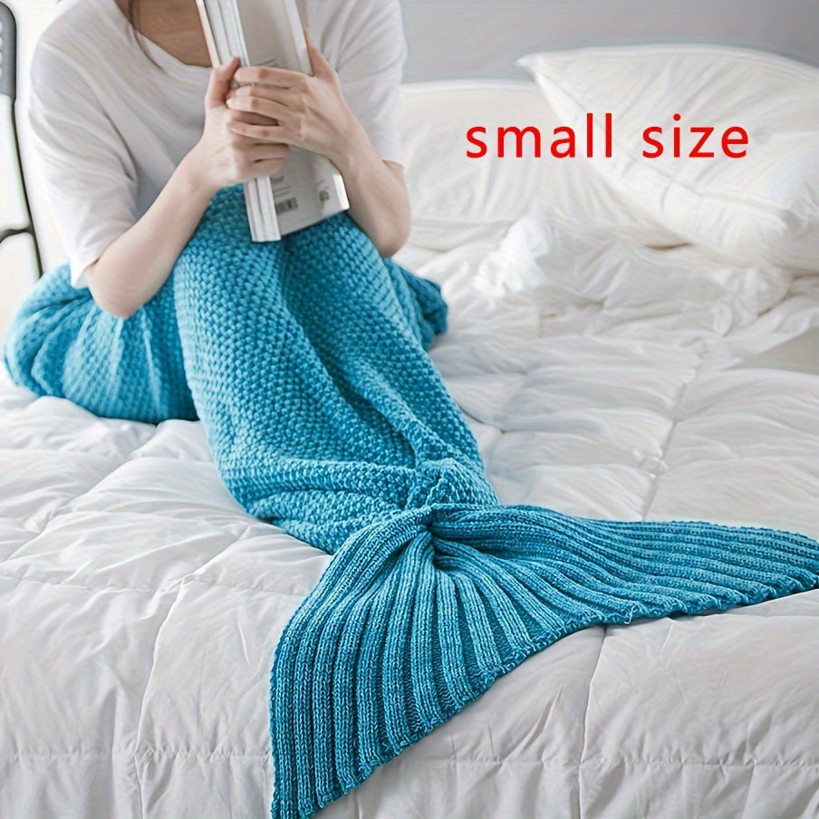 Get yourself a 1 piece Mermaid Tail Blanket, a cozy crochet blanket perfect for all seasons. This soft and comfy blanket is ideal for women and can be used for lounging on the sofa or sleeping. It also makes a cool birthday, wedding, or Mother's Day gift.