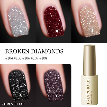 Dazzling diamond glue for DIY nail art with disco sparkle and phototherapy benefits.