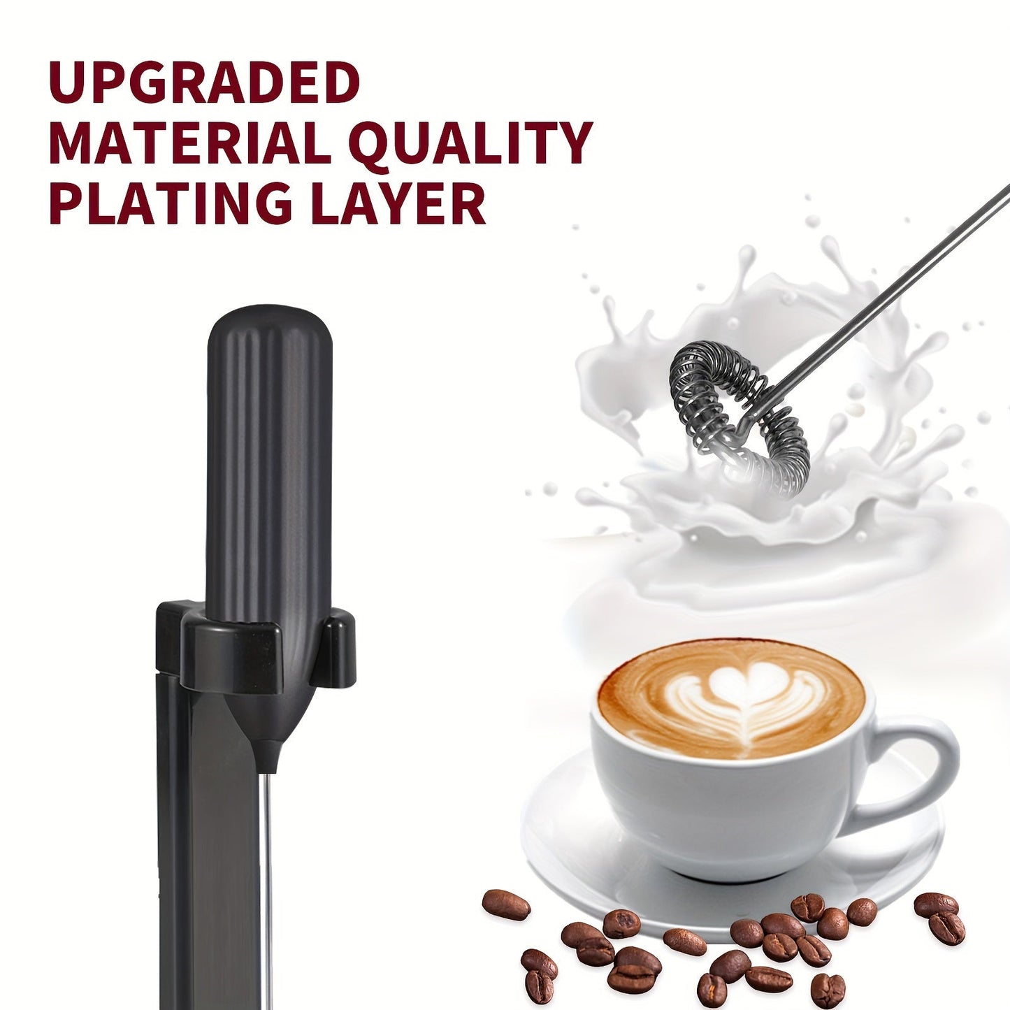 The Lalayuan Electric Milk Frother is a compact and convenient way to froth milk for your favorite drinks. This mini milk foamer is battery operated (batteries not included) and made with stainless steel for durability. It can be used to mix drinks like