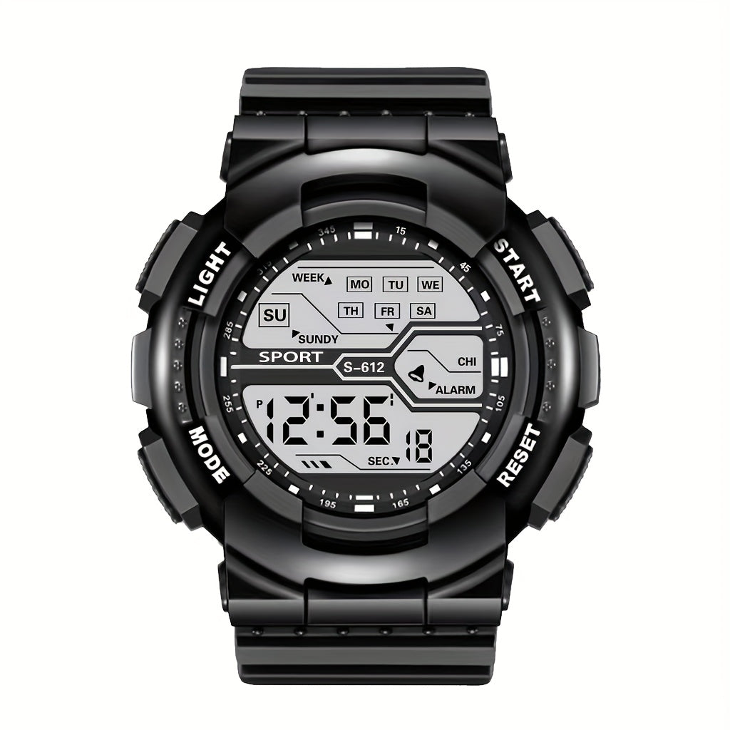 Great Gift Idea: Sporty Electronic Watch with Luminous Display, Perfect for Teens and Adults