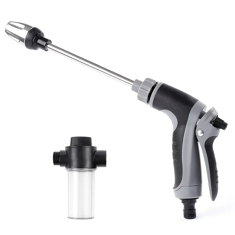 HOTU High-Pressure Car Wash Sprayer with Adjustable Rod & Copper Tip, Quick Connect for Easy Cleaning, Garden Hose Nozzle.