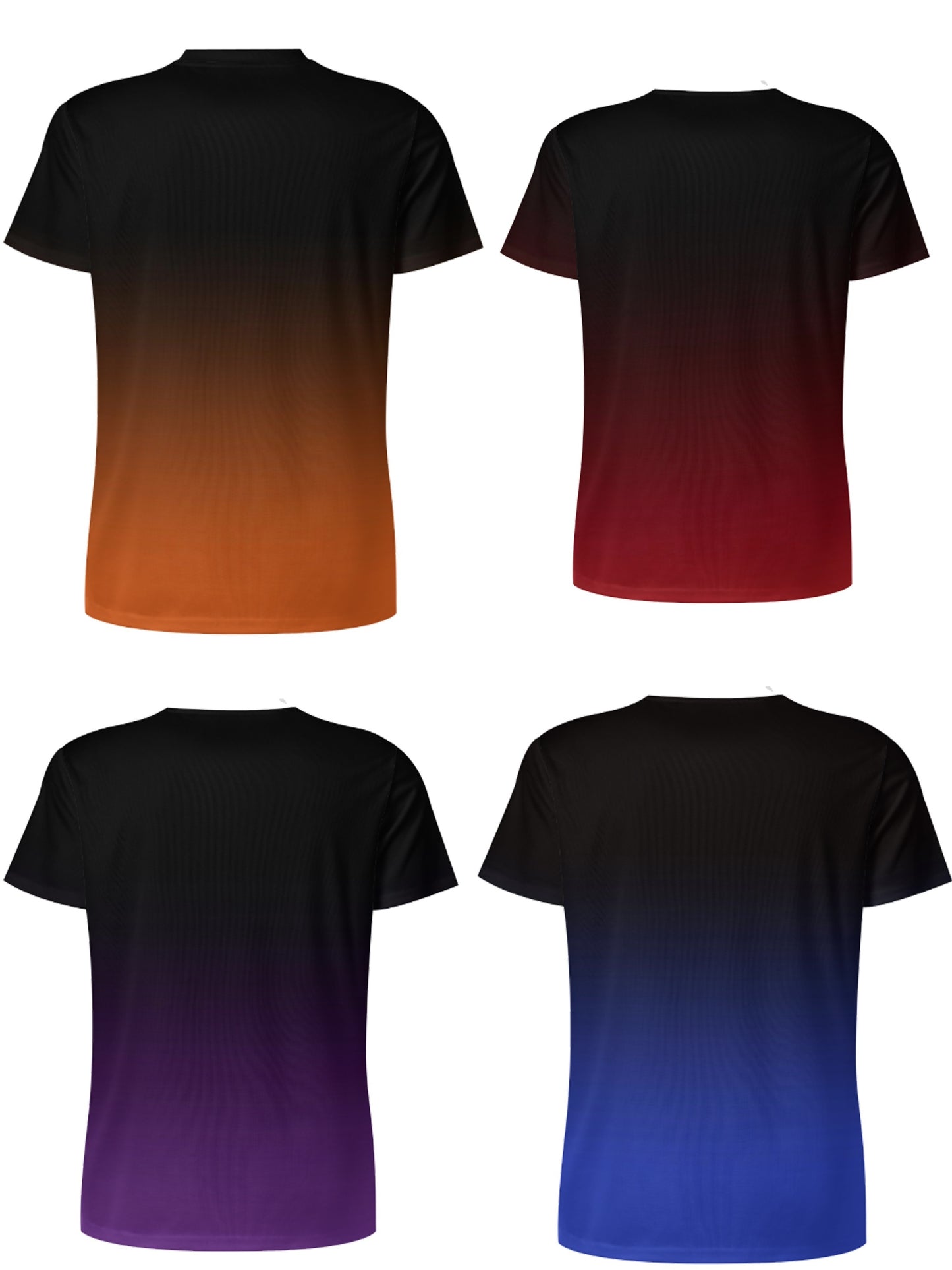 Men's gradient color letter print t-shirts in casual sports style, with short sleeves and round neck. Ideal for summer leisure wear, machine washable and made with a polyester and spandex