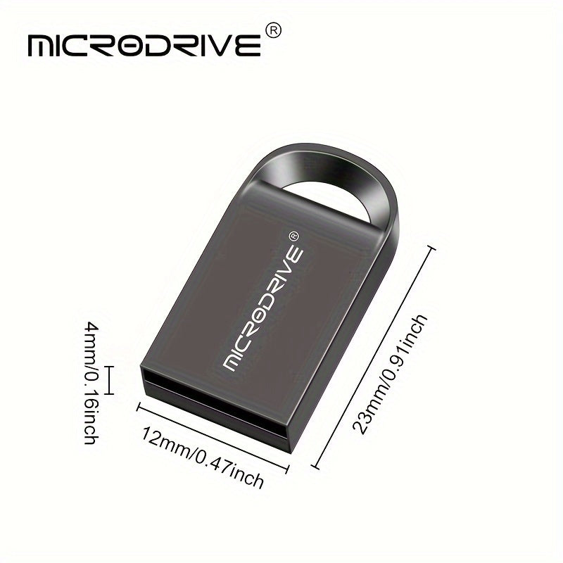 Microdrive mini USB flash drive with key ring, available in various sizes from 4GB to 128GB. Creative gift idea with MINI M1 buttons.