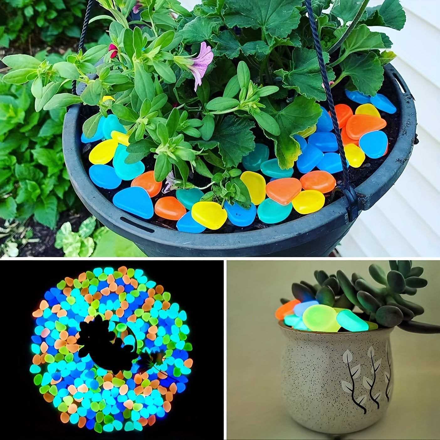 Luminous Pebbles: 10/102pcs/bag, 0.79*0.99cm - Create a Magical Garden, Landscape, Flower Pot.