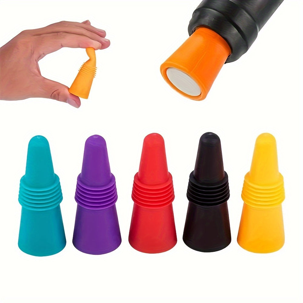 Silicone Bottle Caps Set: 10pcs Reusable Stoppers for Various Beverages – Perfect for Holidays and Special Occasions.