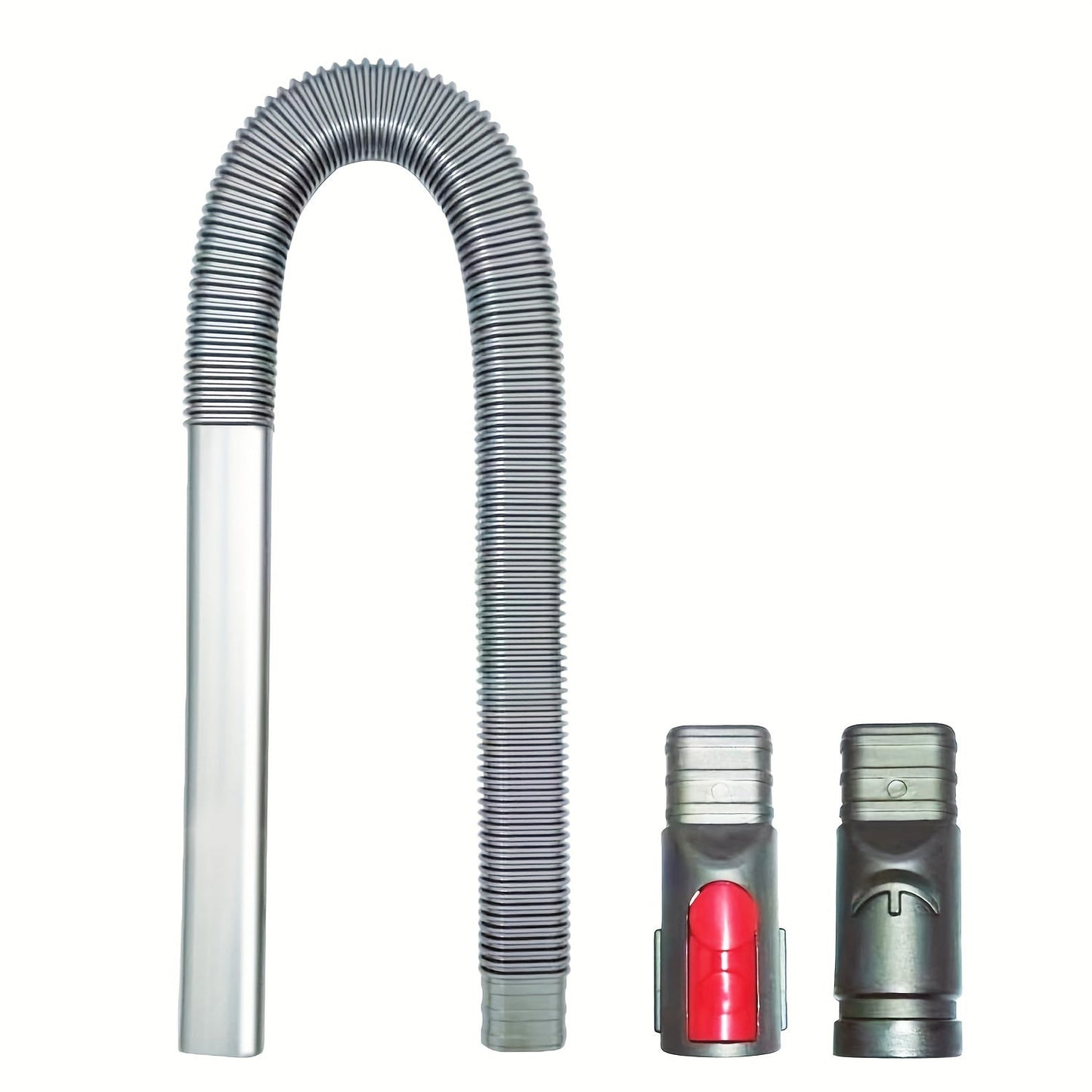 Soft, long hose cleaning accessory with 2 connectors for V6 V7 V8 V10 V11 V12 V15 cordless vacuums, providing flexible crevice extension for corners and gaps.