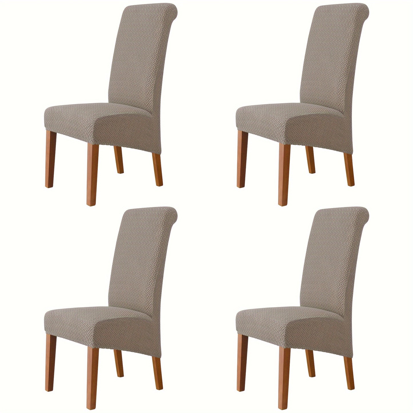 Jacquard high back dining chair slipcovers in sets of 2 or 4 for home or office use.