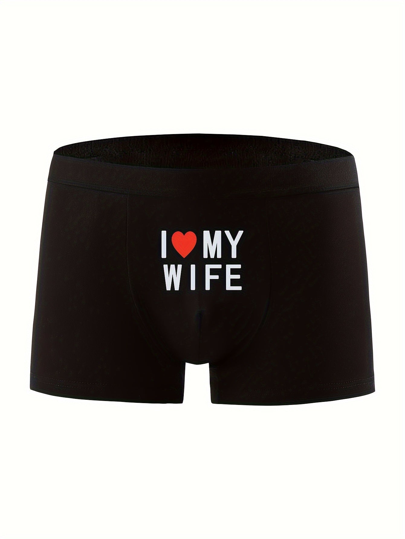 1/3pcs Moisture-Wicking Men'S I Love You Patterned Boxer Shorts - Soft And Fun Novelty Underwear - Durable Casual Wear for Men - Ideal Valentine'S Day Gift.