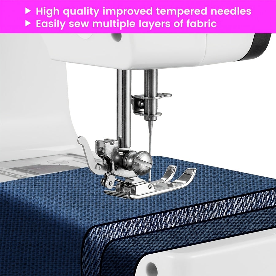 Portable European regulation sewing machine with foot pedal, ideal for beginners and daily sewing needs, perfect as a Mother's Day gift.