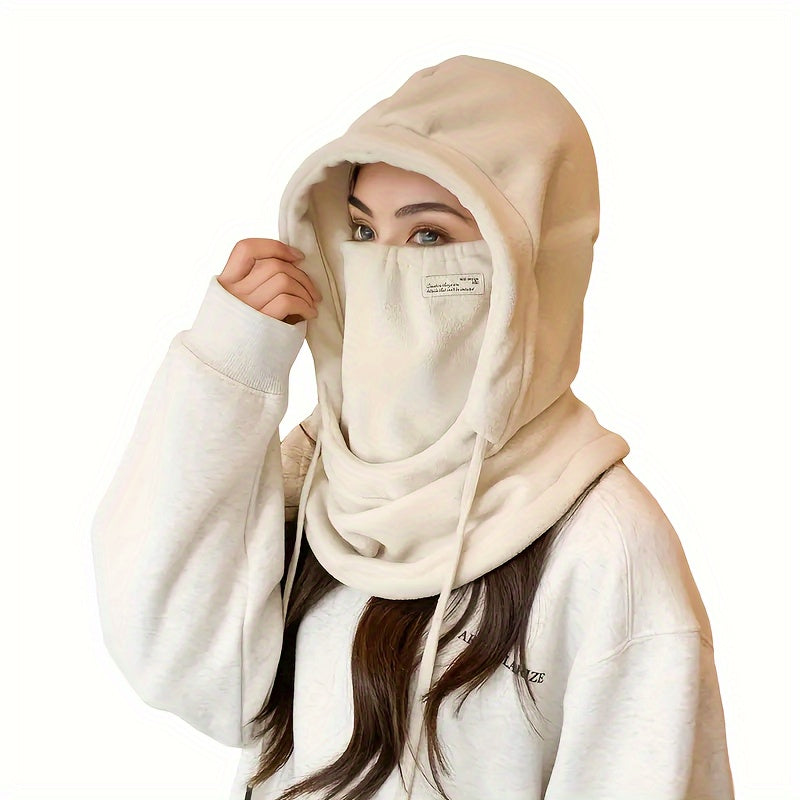 Stay warm and protected this winter with the Winter Fleece Balaclava. This windproof and cozy ski mask features a drawstring hood for outdoor activities and motorcycle riding.