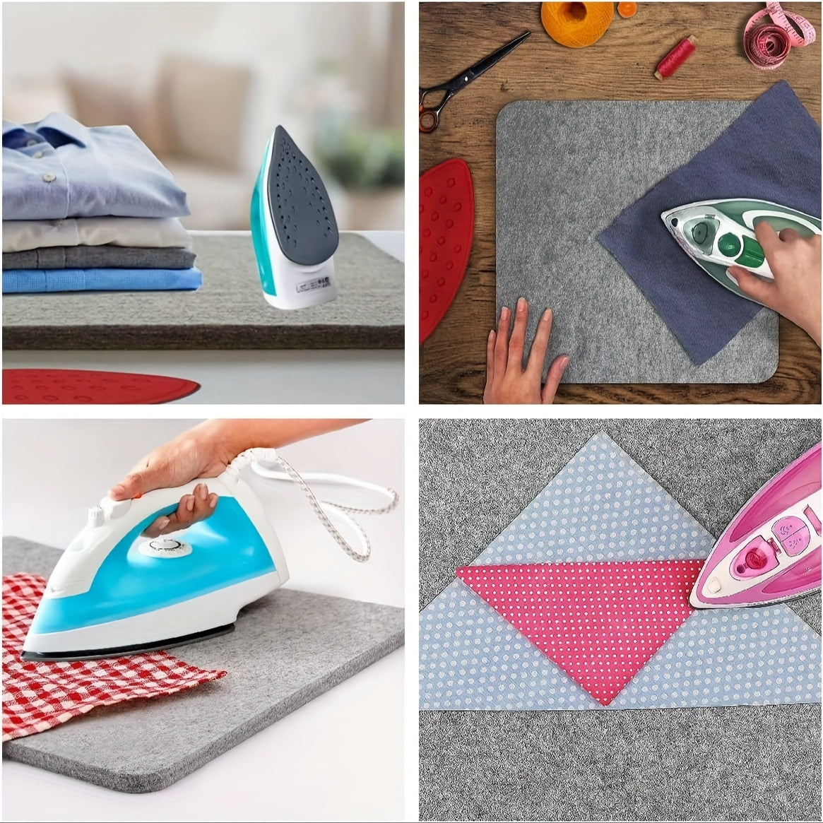 One piece of Wool Felt Mat perfect for Ironing, a convenient Non-Electric Ironing Board Pad, ideal for DIY Craft Sewing projects. Versatile Tabletop Ironing Mat for Clothing, Crafting, and Tailoring.