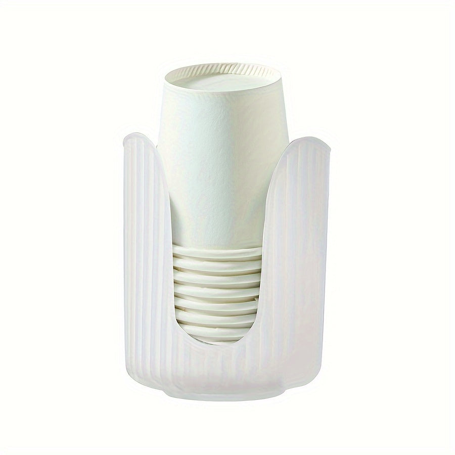 Versatile Cup Organizer: This Disposable and Multifunctional Paper Cup Holder doubles as a Desktop Storage Rack, ideal for Bathroom, Kitchen, or Living Room. Keep your cups, toothbrush, toothpaste, and other essentials neatly organized in this compact