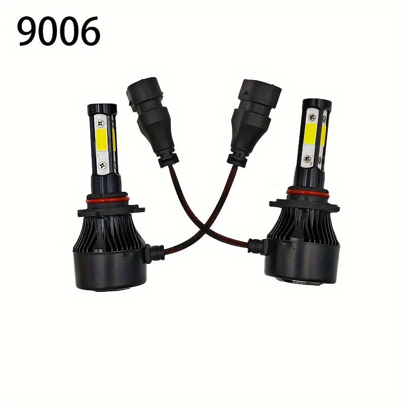 New 4 Sides LED Car Headlight Kit for H4, H7, H8, H11, 9005, 9006, and H13.