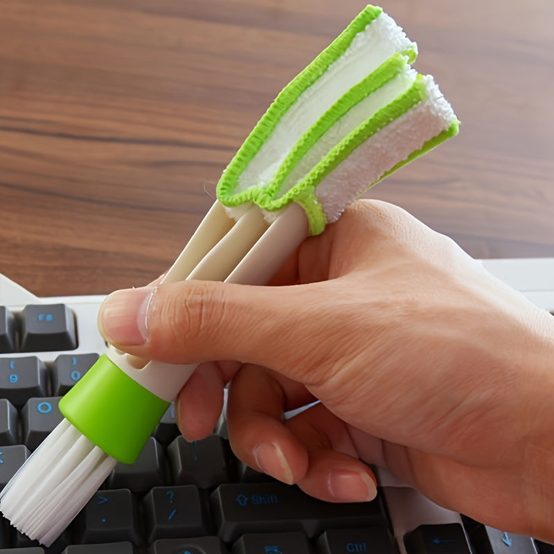 Detachable and washable car vent cleaning brush for hard-to-reach corners and door partitions.