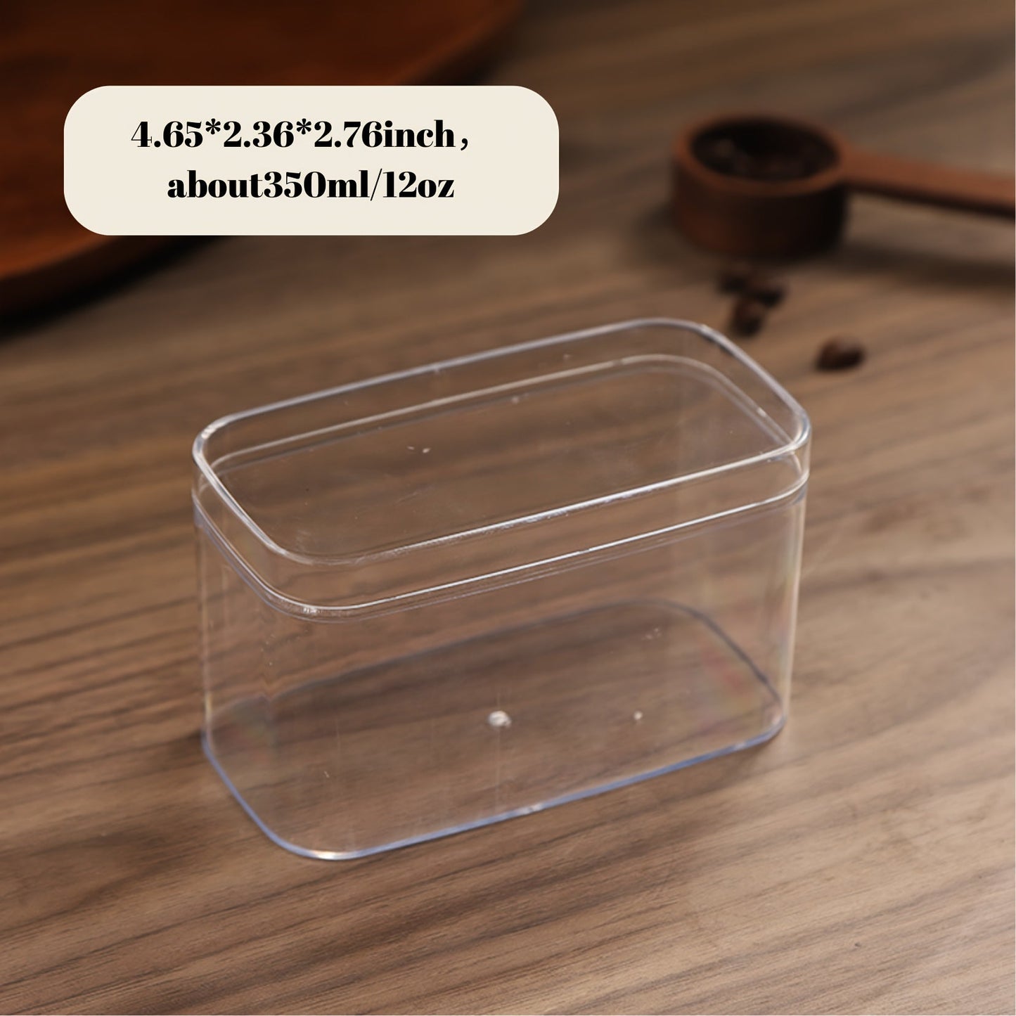 Set of 10 Clear Plastic Dessert Containers, Ideal for Bakery Treats, Durable and Reusable for Homemade Desserts, Cookies, and Cakes. Perfect for Restaurant Mousse Cake and Tiramisu, Transparent Biscuit Jar, Small Loaf Cakes, and Cake Rolls. Great for