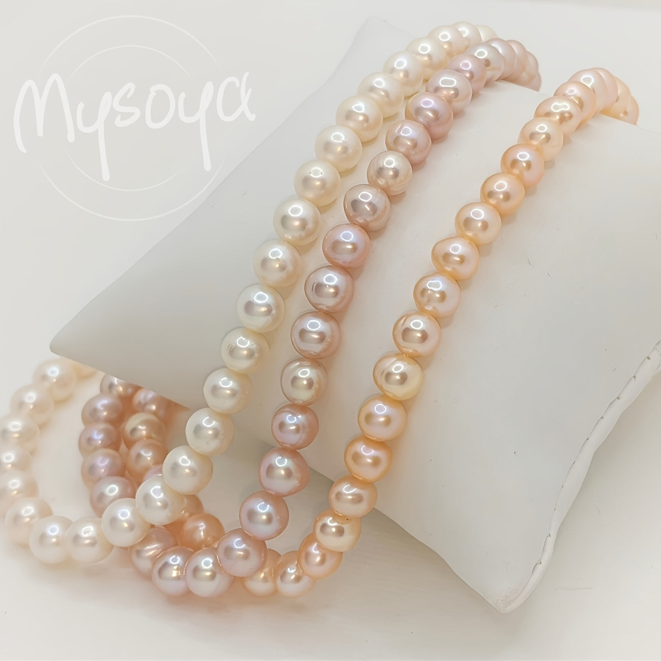 Handcrafted Freshwater Pearl Necklace: MYSOYA Elegant Exquisite Necklace with 6-7mm Round Gemstone. Perfect for Bridal Jewelry, Birthdays, Weddings, Anniversaries. Luxury Style for Any Season. Includes Valentine's Day Gift Box.