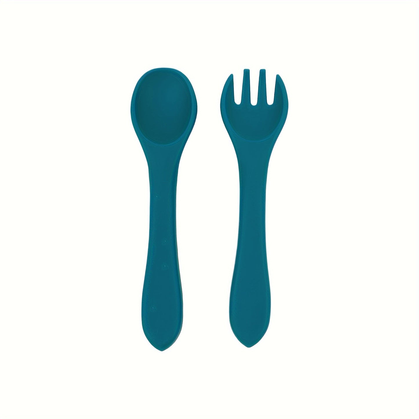 TYRY.HU Fork and Scoop Set - Personalize the Name! Made with 100% Silicone, BPA Free. Perfect for Self-Feeding. Ideal Gift for Christmas, Thanksgiving, and New Year.