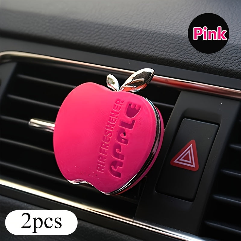 AAZRZR Apple-Shaped Car Air Freshener - Vibrant Multi-Color Scent Diffuser, Cute and Functional Auto Accessory, Alcohol-Free