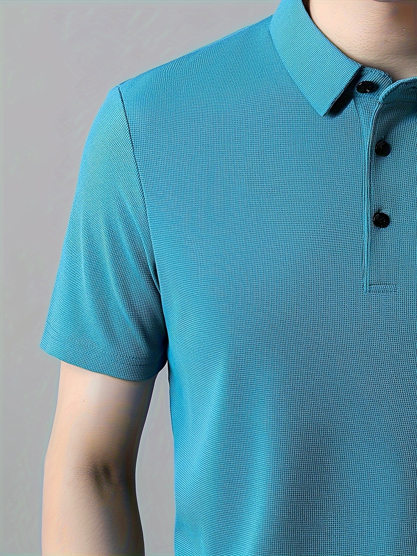 Men's Short Sleeve Henley Shirt for Summer Golf and Outdoor Activities, Casual and Comfortable Sports Top