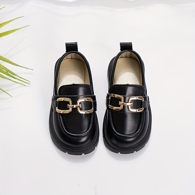 Non-slip horsebit loafers for girls, perfect for spring and summer.