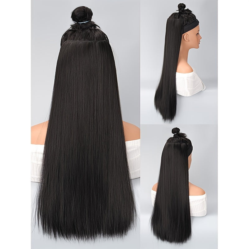 Women's 101.6cm Silky Straight Ponytail Clip-In Hair Extension: Basics Style, Instant Length & Volume for All Hair Types