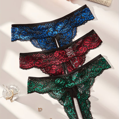 Sexy lace panty set for women with contrast stitching