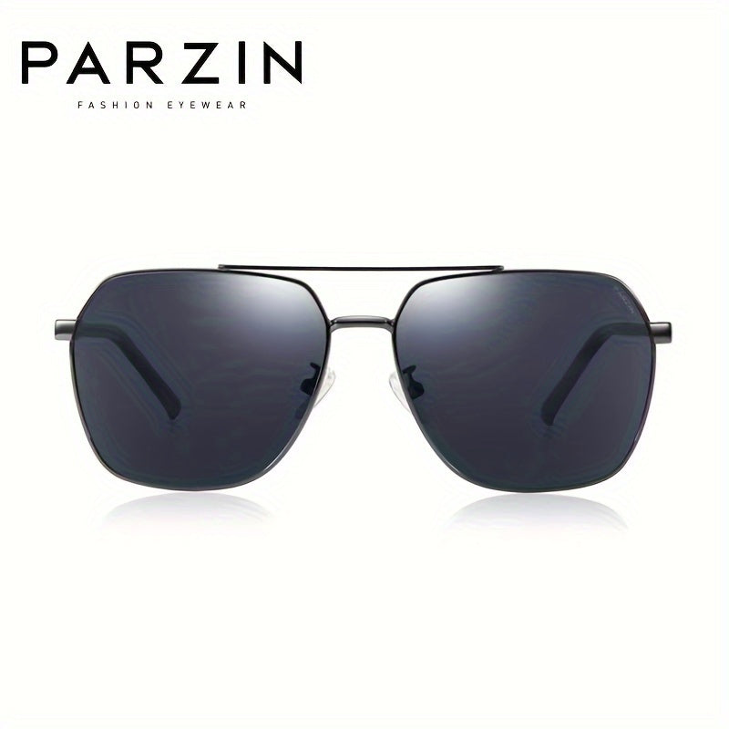 PARZIN Men's Fashionable Glasses 6653 features a stylish metal and acetate frame with polarized lenses. This casual style, full rim design has a stylish shape, making it the perfect