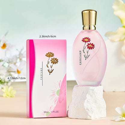 Long-lasting floral eau de toilette spray for women with osmanthus, rose, jasmine, lavender, and gardenia fragrance. Perfect for dating and daily wear, an ideal gift for her.