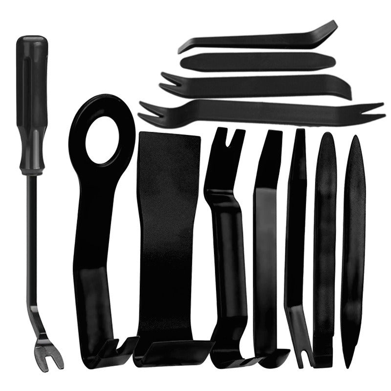 12 piece set of car lever tools for disassembling car interiors, audio systems, and decorative elements.