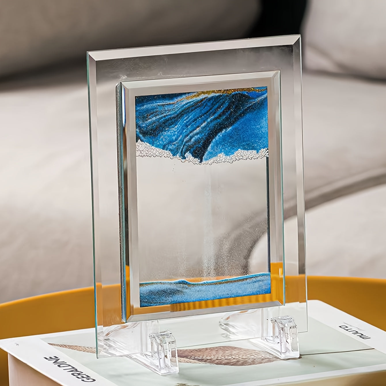 1pc 3D Deep Sea Moving Sand Art is ideal for decorating any setting, including home, office, mantle, bookshelf, living room, and bedroom.