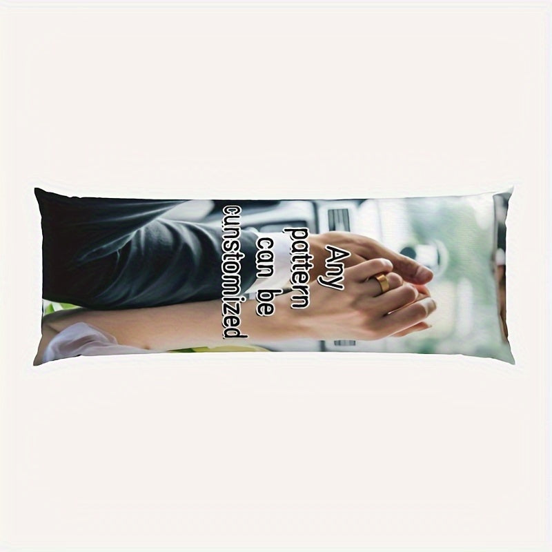 Get a Customized Photo Body Pillowcase measuring 50.8x137.16 cm! This Personalized Full Body Plush Pillow Cover features a Double-Sided Print, made from Soft Breathable Fabric with a Hidden Zipper. It is the perfect gift for Valentine's Day, Christmas