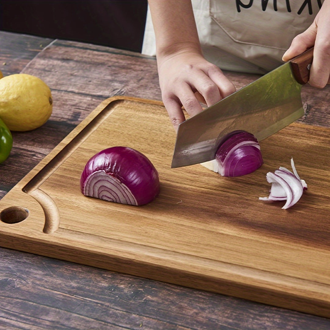 Best-Selling Premium Wooden Cutting Board for Professional Chefs - Perfect for Meat, Cheese, Bread, Vegetables & Fruits - Must-Have Kitchen Accessory for Home, Dorms, and Mother's Day Gift