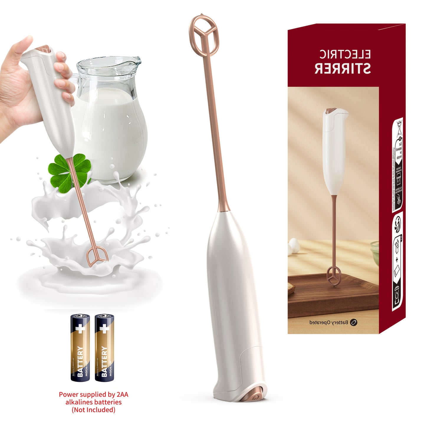 Get the 1-piece Electric Handheld Mixer, Mini Blender perfect for juicing and dough. This Battery-Powered Multifunctional Drink Stirrer is easy to clean and makes a fantastic holiday gift for Halloween or Christmas.