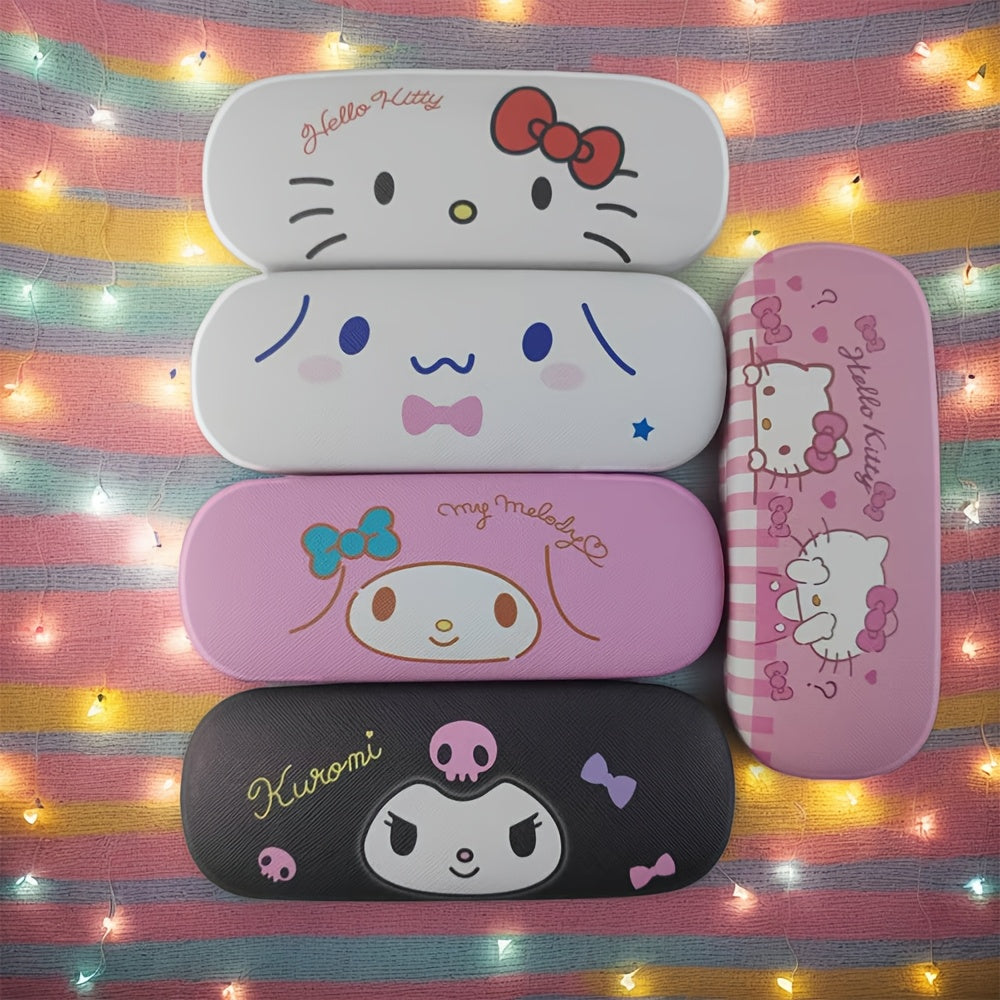 Hello Kitty Glasses Case crafted from faux leather with scratch-resistant features, perfect for keeping eyewear safe and stylish. Ideal for gifting to her during any festive occasion.