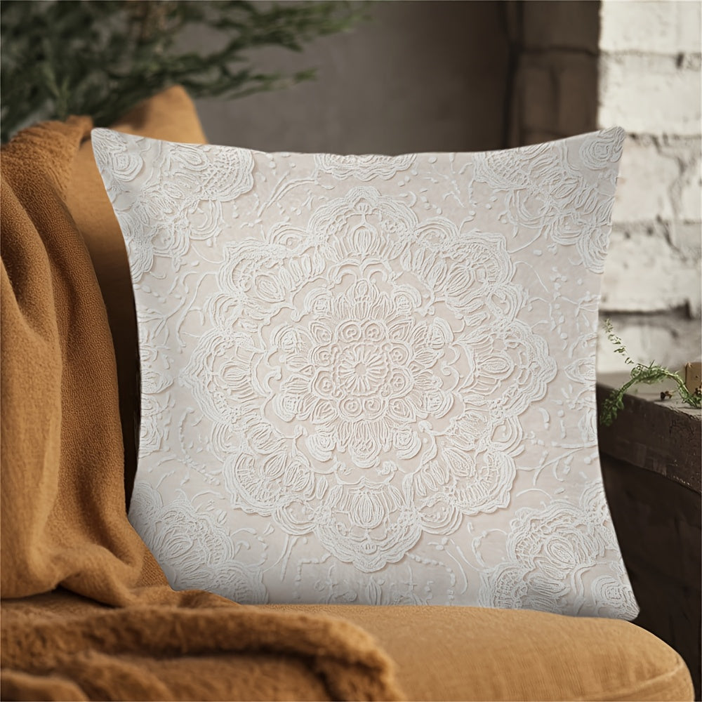 Luxurious Double-Sided Printed Pillow Cover in 1 Piece, made with Soft Short Plush Polyester Fiber and featuring a Zip Closure. Perfect for adding a touch of Christmas or Easter Farmhouse Decor to your Office Couch or Outdoor space. Please note that this