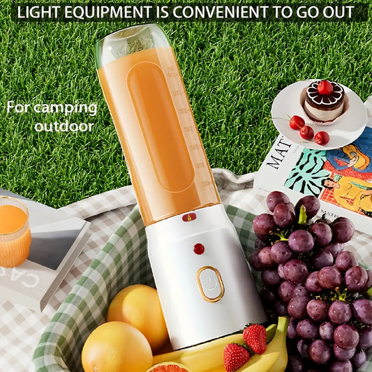 Dual Cup Portable Electric Juicer Set - USB Rechargeable, Powered by Lithium Battery, Versatile for Home, Dorm, Travel, and Outdoor Activities