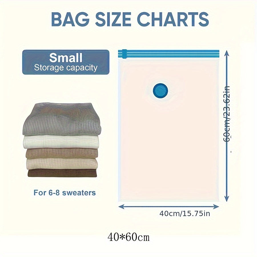 One piece of Vacuum Storage Bags designed for Clothes and Quilts - Versatile Rectangular Compression Bags with Zipper, Space-saving Storage Solution that does not require electricity, compatible with most Vacuum Cleaners and Hand Pumps.