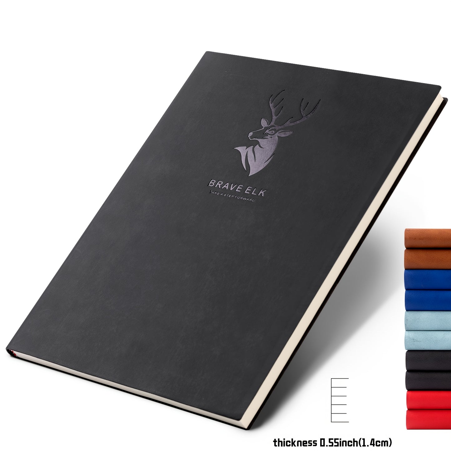 Premium A4 Ultra-Thick Notebook with Soft Faux Leather Cover, 200 pages of Thickened Paper, and Comfortable Grip. Smooth Writing Experience, Available in Multiple Colors for School use.