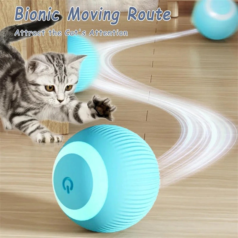 USB Rechargeable Electric Cat Ball - Interactive Toy for Cats and Dogs, ABS Material, Perfect for Play