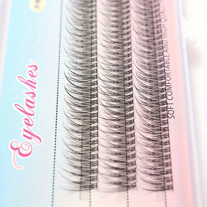 Feather false eyelashes with a fish tail design