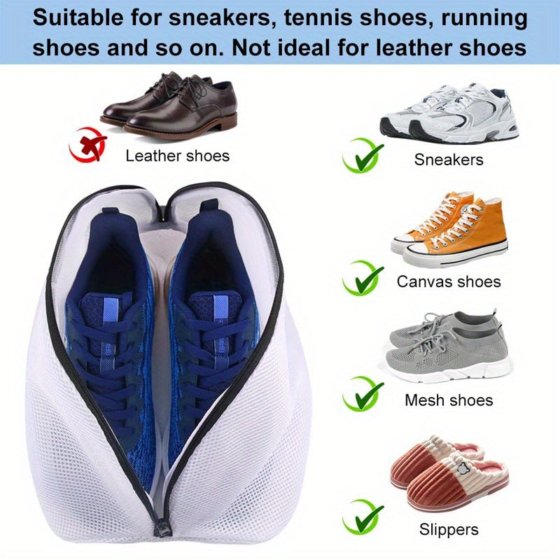 Durable Mesh Laundry Shoe Bag - Portable Shoe Organizer for Travel - Protects Shoes and Clothing - No Electricity Required