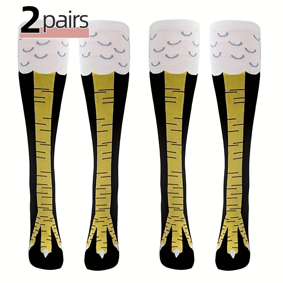 1 or 2 pairs of funny chicken claw socks for men and women to wear in summer or at the gym.