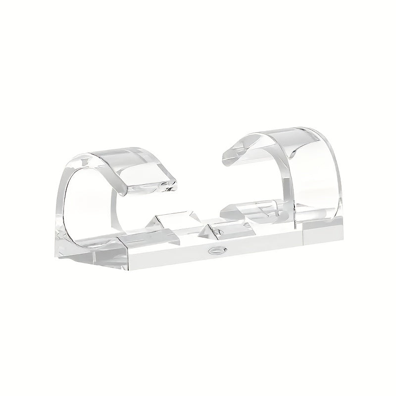 20/60pcs Self-Adhesive Clear Plastic Cable Clips for versatile cord management on walls and desks, ideal for computers, offices, indoors and outdoors, and camping.