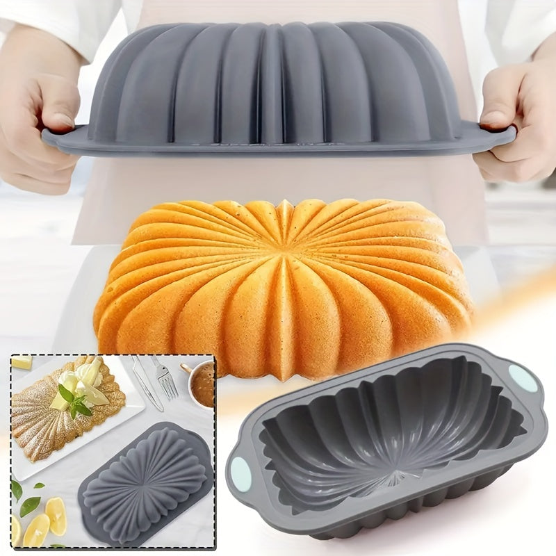 One Flower Rectangle Cake Pan (27.79cmx16.38cm) made of silicone for baking, a versatile tool for your kitchen. Perfect for baking cakes in the oven, this pan is a must-have for any home baker.