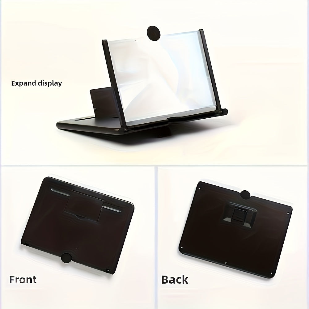 10-inch HD screen mobile phone stand with anti-blue light eye protection. Foldable clip-on desk mount made of plastic. Ideal for electronic accessories.