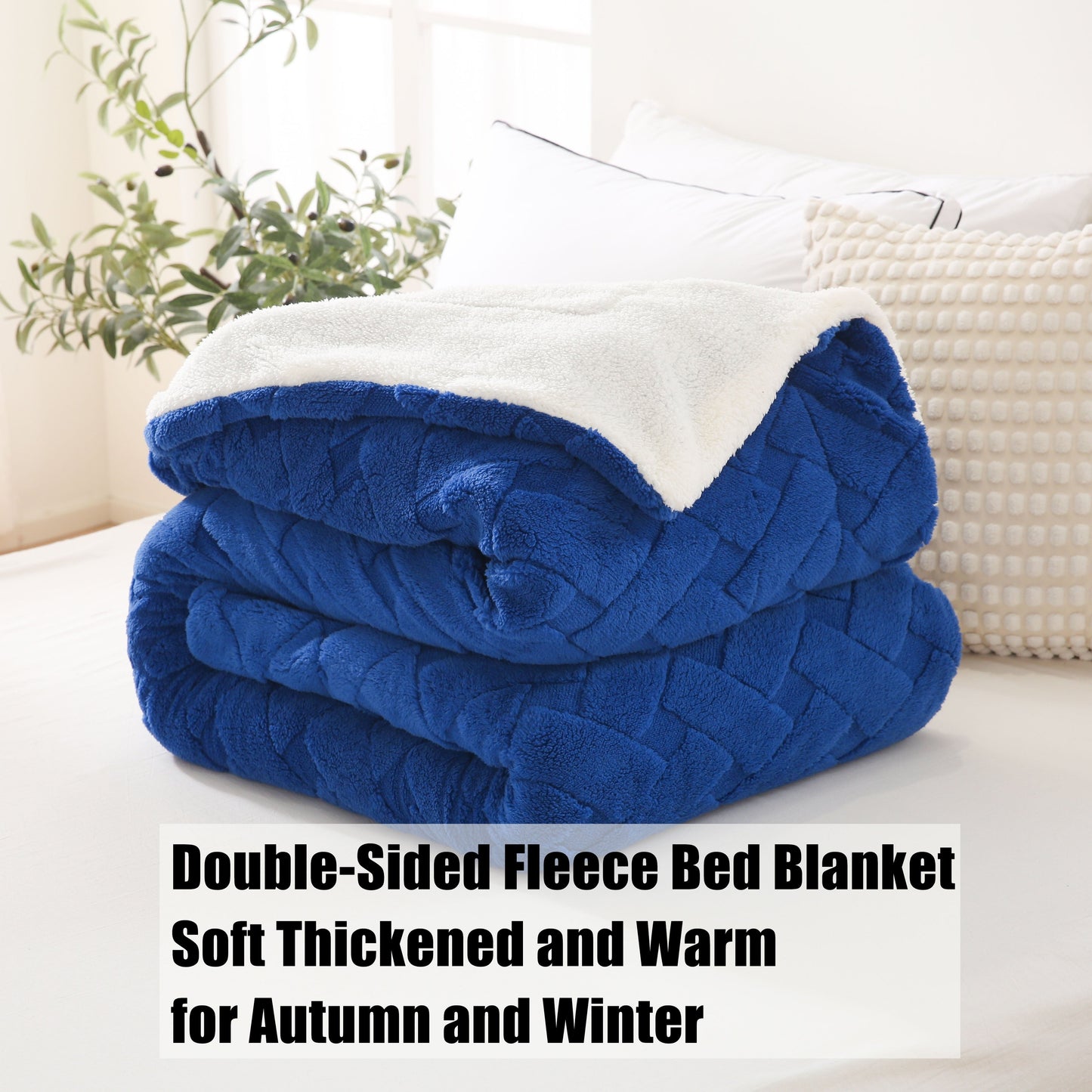 Stay warm and cozy this holiday season with our 1pc Christmas Blanket! The Sherpa Argyle Blanket is ultra-warm, soft and stylish, with a double-layer design perfect for all seasons. Ideal for the bedroom, sofa, office, or couch bed, this blanket features