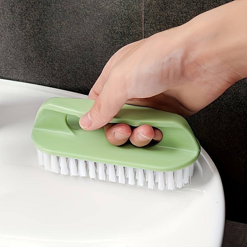 Versatile Soft Bristle Laundry Scrubber with Long Handle - Ideal for Shoe Care, Cleaning, and More! Suitable for Indoor and Outdoor Use - Made of Durable Plastic, Requires No Electricity