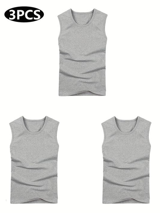 Men's sleeveless tank top for fitness activities, with quick dry and sweat-wicking technology.